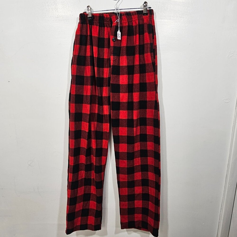 FollowMe - MEN’S Plaid Flannel Pajama Bottoms Size M (Missing drawstring) (82)